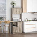 Credenza Moderna Alta 71x41x178 cm in Legno truciolare Grigio