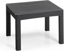 Set Tavolino e 2 Poltrone da Giardino Effetto Rattan Keter Emma Balcony Antracite