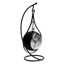 Orologio da Tavolo Pendolo 11x14xh25 cm in Metallo Nero