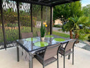 Pergola da Giardino 3,6x3 m in Alluminio con 4 Pannelli Moucharabieh Grigio Antracite