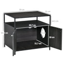 Mobile Lettiera per Gatti 70x55x65,5 cm in Legno e Acciaio Nera