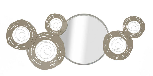 Pannello da Muro Hop con Specchio 106x3,8x48 cm in Ferro e MDF e Specchio Argento sconto