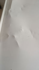 Pensilina Tettoia ad Arco 160x120 cm in Alluminio e Policarbonato Compatto Satinato Opalino Seconda Scelta