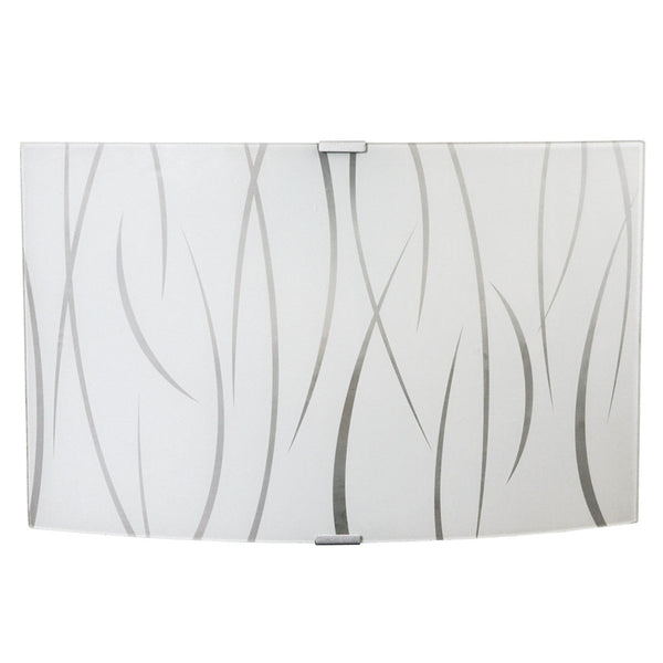 online Applique 1xE27 Montatura Argento Vetro Lastra Bianco E-Energy Simone