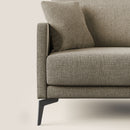 Divano 2 Posti 160x94x90 cm in Tessuto Marrone