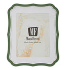 Cornice Margot Verde 22,1x1,4x27,2 cm in Zinco e Vetro Verde e Argento      