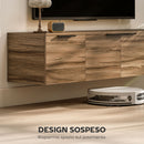 Mobile Sospeso con Armadietti in Stile Industriale 150x35x32 cm in Truciolato Marrone   