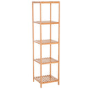 Scaffale Portaoggetti in Bambù a 5 Ripiani 36x36x145 cm 