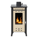 Stufa a Legna 33x38,5xh74 cm 7,7 Kw Matilde Beige