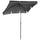 Ombrellone da Giardino 2x1.25 m Palo Ø28 mm in Alluminio Inclinabile Grigio Scuro