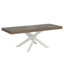 Tavolo Allungabile 180-440x90x77 cm Volantis Premium Tortora Telaio Bianco 
