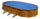 Piscina Ovale Fuori Terra 730x375xh132 cm in Acciaio e PVC Gre Mauritius