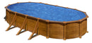 Piscina Ovale Fuori Terra 730x375xh132 cm in Acciaio e PVC Gre Mauritius