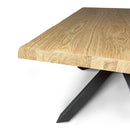 Tavolo Allungabile 200/300x90 cm Versalux Rovere Scortecciato Gambe Antracite      