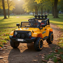 Macchina Elettrica per Bambini Fuoristrada Adventure 12V con Telecomando Giallo