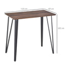 Tavolo Rettangolare  110x60x102 cm in MDF e Metallo Marrone