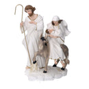 Natività resina bianco cm 12x12xh21