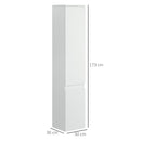 Mobile a Colonna Bagno 30x28x152,5 cm in Legno truciolare Bianco