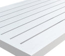 Set Salotto da Giardino Divano 2 Poltrone e Tavolino con Cuscini in Alluminio Bianco