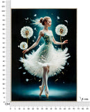 Dipinto su Tela Laccato Dancing con Cornice 72x4x102 cm in Pino e Tela e Plastica      
