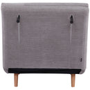 Poltrona Letto Reclinabile 2 in 1 con Seduta Extra-Large 82x89x 83 cm in Tessuto Effetto Velluto Grigio   