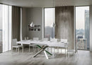 Tavolo Allungabile 120/380x90 cm Volantis Bianco Frassino Gambe Multicolore 4/A      