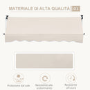 Tenda da Sole Avvolgibile 4x1,2m Autoportante Bianca