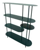 Libreria Saturno Ottanio 118x31x139 cm in Metallo Verde acqua      