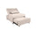 Poltrona Letto Singolo Trasformabile 80x113x45 cm in Tessuto Beige