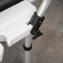 Sedia per Doccia con Braccioli 54x52x70-82 cm in Lega di Alluminio e HDPE Bianco