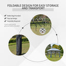 Gazebo da Giardino 3,64x3,64x2,94m in Acciaio e Tessuto Oxford Grigio
