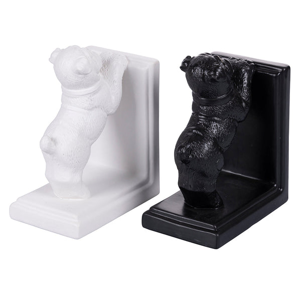 Set 2 Fermalibri 15,5x10x20 cm in Poliresina VdE Tivoli 1996 Dogs sconto