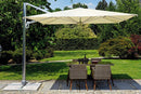 Ombrellone da Giardino Decentrato in Alluminio 3X3m con Maniglione Vorghini ConTract Ecrù
