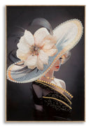 Dipinto su Tela Laccato Wien Hat con Cornice 62x4x92 cm in Metallo e Abete e Tela      