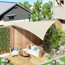 Tenda Vela da Giardino Triangolare in HDPE Bianco Avorio 3x3x3m 