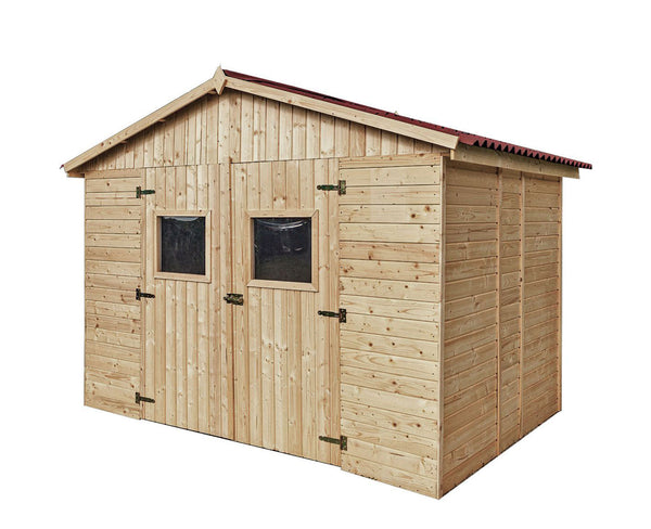 Casetta Box da Giardino 2,8x2 m Senza Pavimento in Legno Picea Massello 16mm Eden acquista
