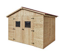 Casetta Box da Giardino 2,8x2 m con Pavimento in Legno Picea Massello 16mm Eden