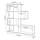 Libreria bifacciale Aktif 145x145x29 cm bianco ghisa