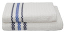 Set Spugna Asciugamani Ospite + Salvietta Kate ZigZag Blu Scuro e Royal