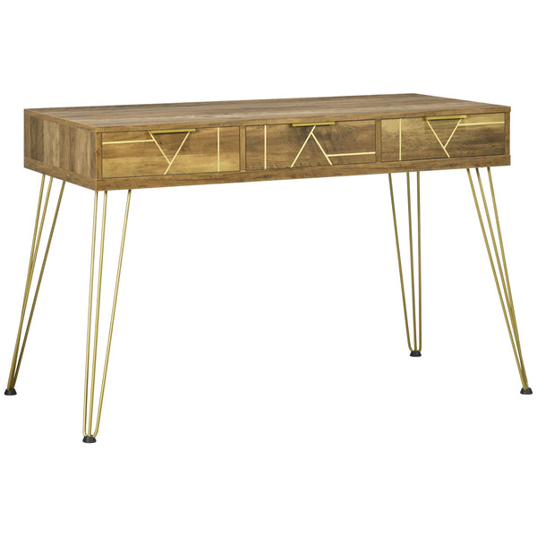 prezzo Consolle Fissa da Ingresso con 3 Cassetti 120x55x79 cm in Truciolato e Acciaio