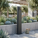 Fontana da Giardino Design a Colonna Ovale Rubinetto in Ottone Senza Base Antracite