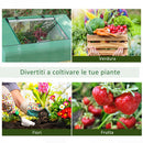 Serra da Giardino 180x140x80 cm in Acciaio con Rivestimento Verde