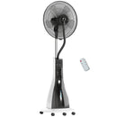 Ventilatore Nebulizzatore 90W a 4 Ruote con Serbatoio 3L 3 Modalità e 3 Velocità 50x40x125 cm Bianco e Nero  