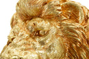Decorazione Leone Shant 45x29x55 cm in Resina Oro      