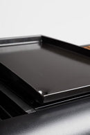 Barbecue a Gas 3 Bruciatori 133x57x98h cm Accensione Piezoelettrica in Acciaio Loni Nero