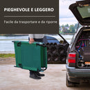 Lettino Prendisole Pieghevole 190x56x28 cm in Acciaio e Tessuto Oxford Verde