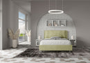 Letto Matrimoniale Francese Imbottito in Microfibra Antea Large Tè Verde Varie Misure