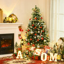 Albero di Natale Artificiale Innevato 150 cm 554 Rami con Bacche Rosse  Pino Verde