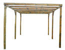 Pergola da Giardino 3x4,98x2,47 m in Legno Copertura in PVC 