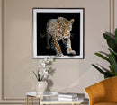 Dipinto su Tela Laccato Giaguaro con Cornice 82x4x82 cm in Pino e Tela e Plastica      
